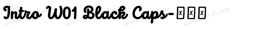 Intro W01 Black Caps字体转换